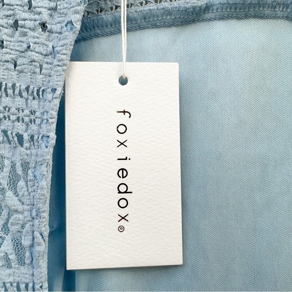 NWT Foxiedox Ellie Fit & Flare Dress Light Celestial Blue - Picture 4 of 10